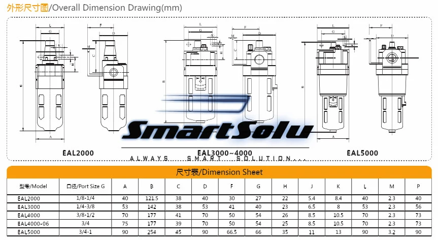 Eal2000~5000 Series SMC Type Lubricator