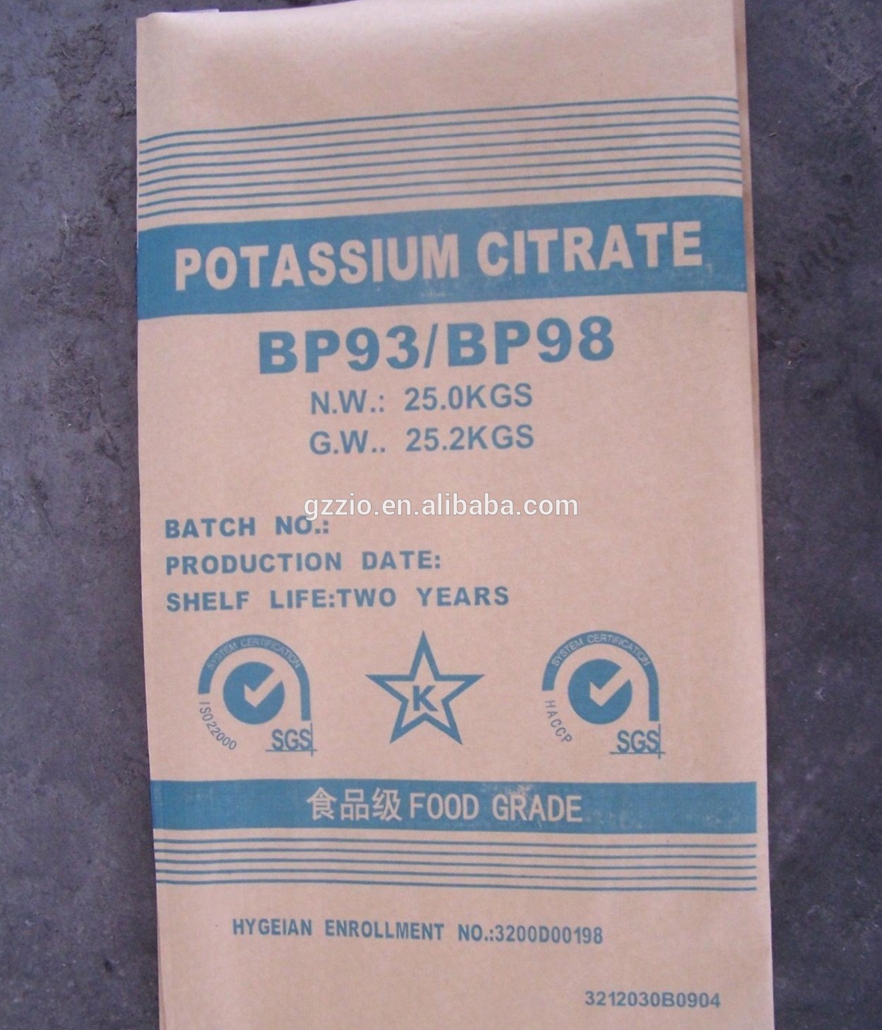 Used BP potassium citrate powder food additive supplier