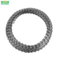 Galvanized Steel Single Loop Tentera Barbed Razor Wire