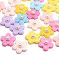 21mm Resin Flower Decoration Crafts Kawaii Beads Flatback Cabochon Embellishments For Scrapbooking DIY Accessories