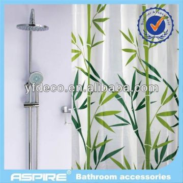 Polyester pleated shower curtain