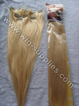 Brazilian  Remy Hair Silk Straight Clip weft