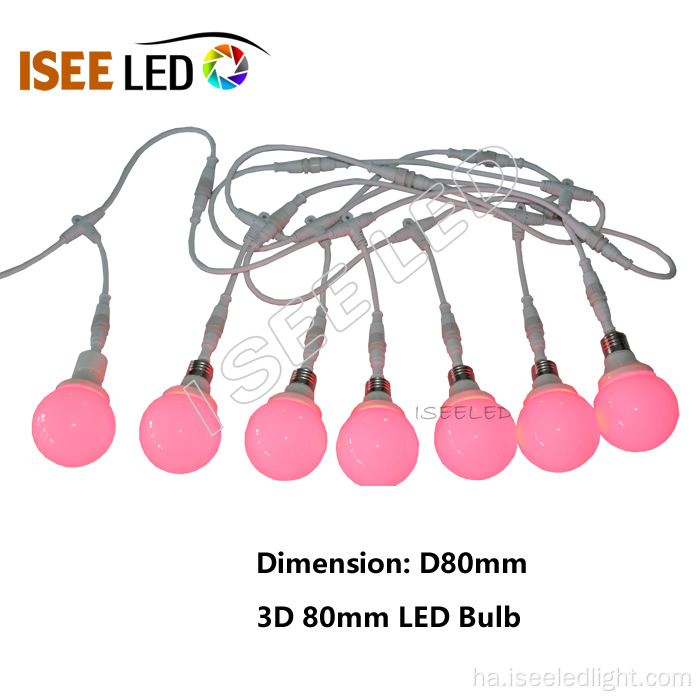 80mm DMX RGB LED Bulb fitila