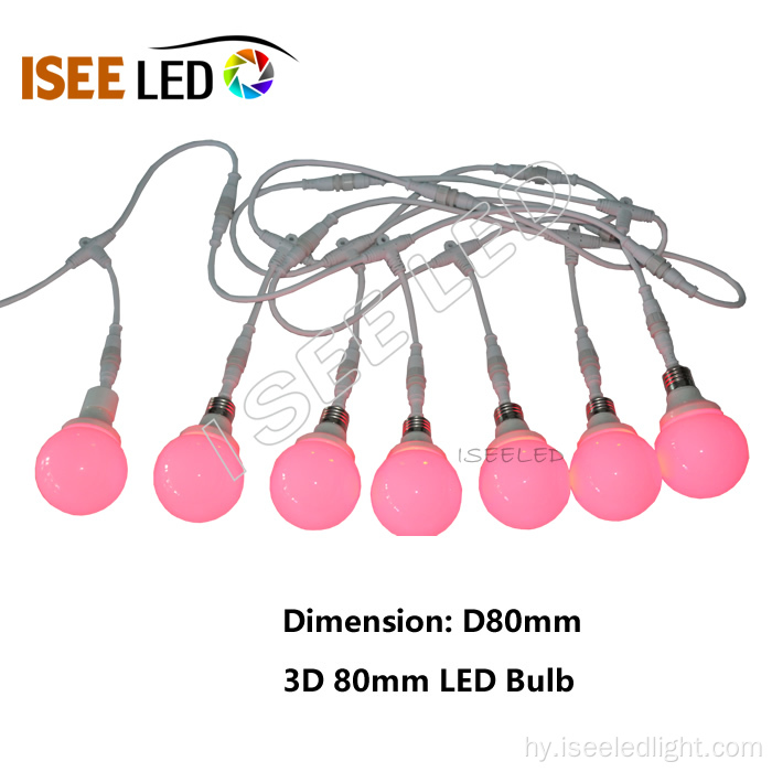 Դինամիկ LED լամպ RGB գույնի DMX 512 վերահսկելի