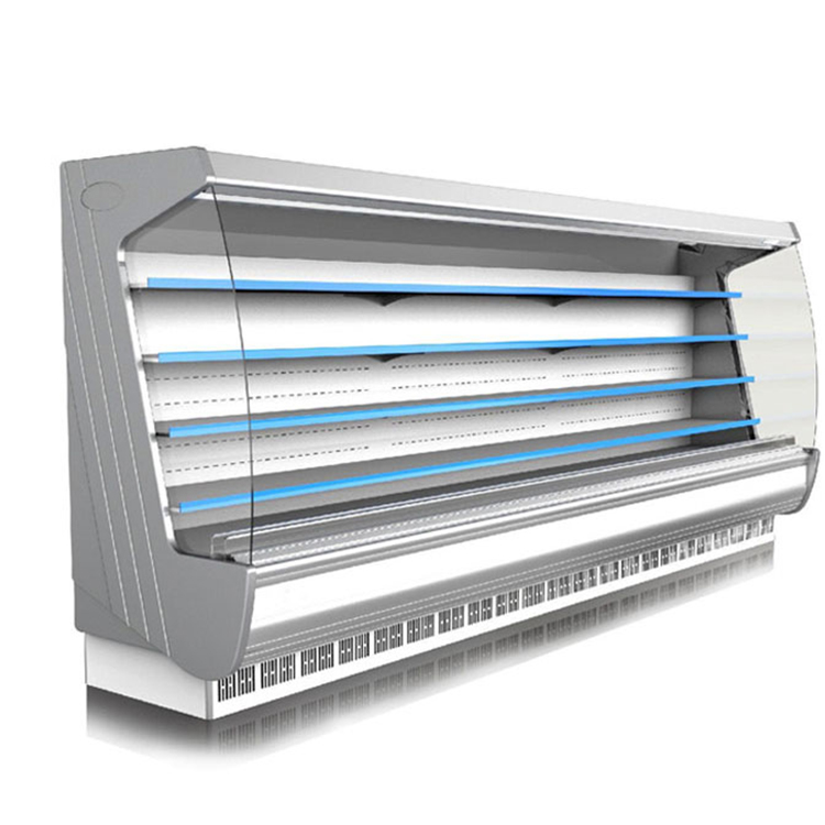 large supermarket dairy milk showcase cooling freezer refrigerated showcase