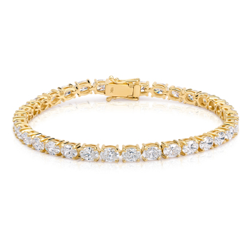 Elegant 8.2ctw Round Lab Diamond Bracelet in18K