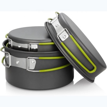 Camping Cookware Mess Kit: Campfire Kettle and Cooking Essentials for Outdoors