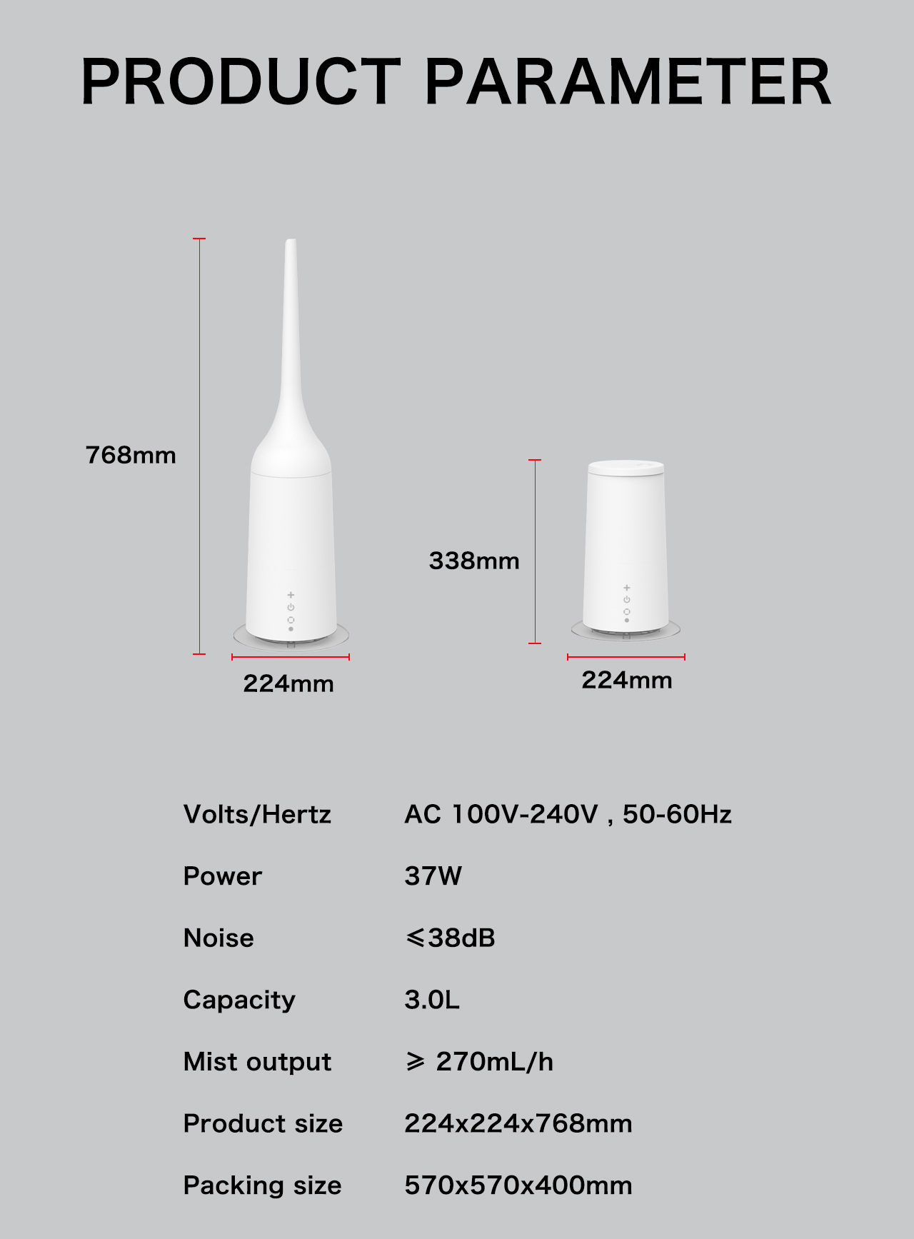 HTJ-2102 humidifier specification HTJ-2102 humidifier specification