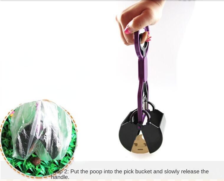 Pet Poop Pick Up Toilet Picker Portable Plastic Dog Pooper Grabber