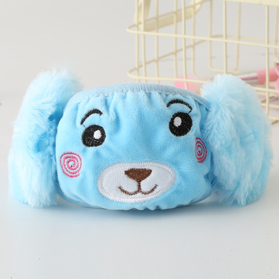 wholesale new children cartoon cute ear plush bear students 2 in 1 thermal