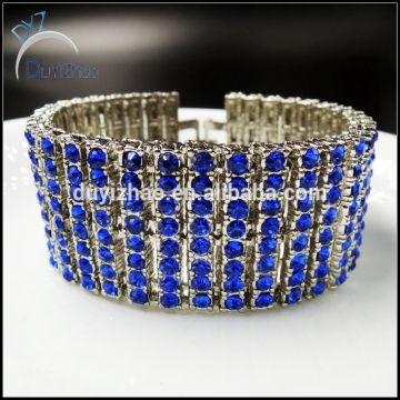 latest more row hip hop blue cz charm bracelets