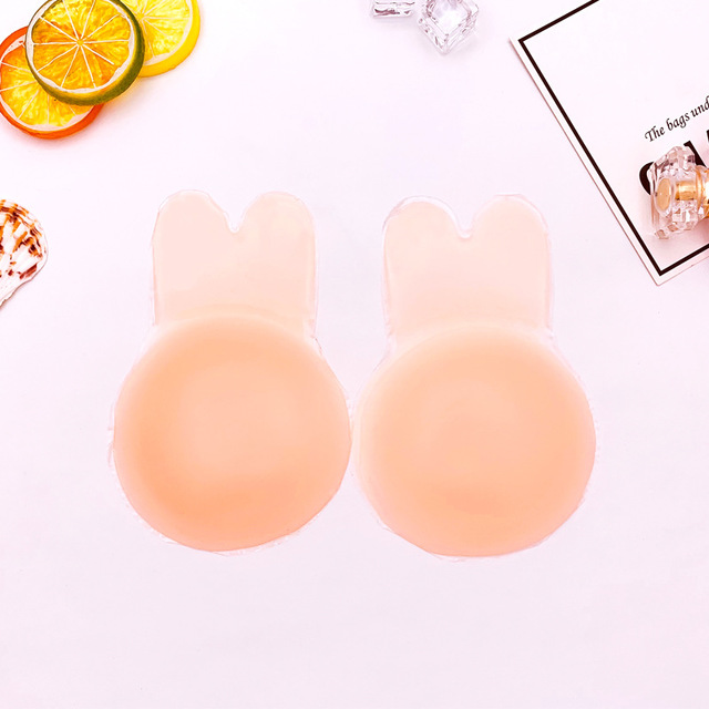 hot item invisible silicone rabbit ear shape lift up nipple cover