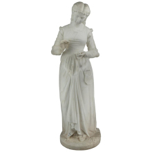 High quality  white marble stone girl figure statues sculpture