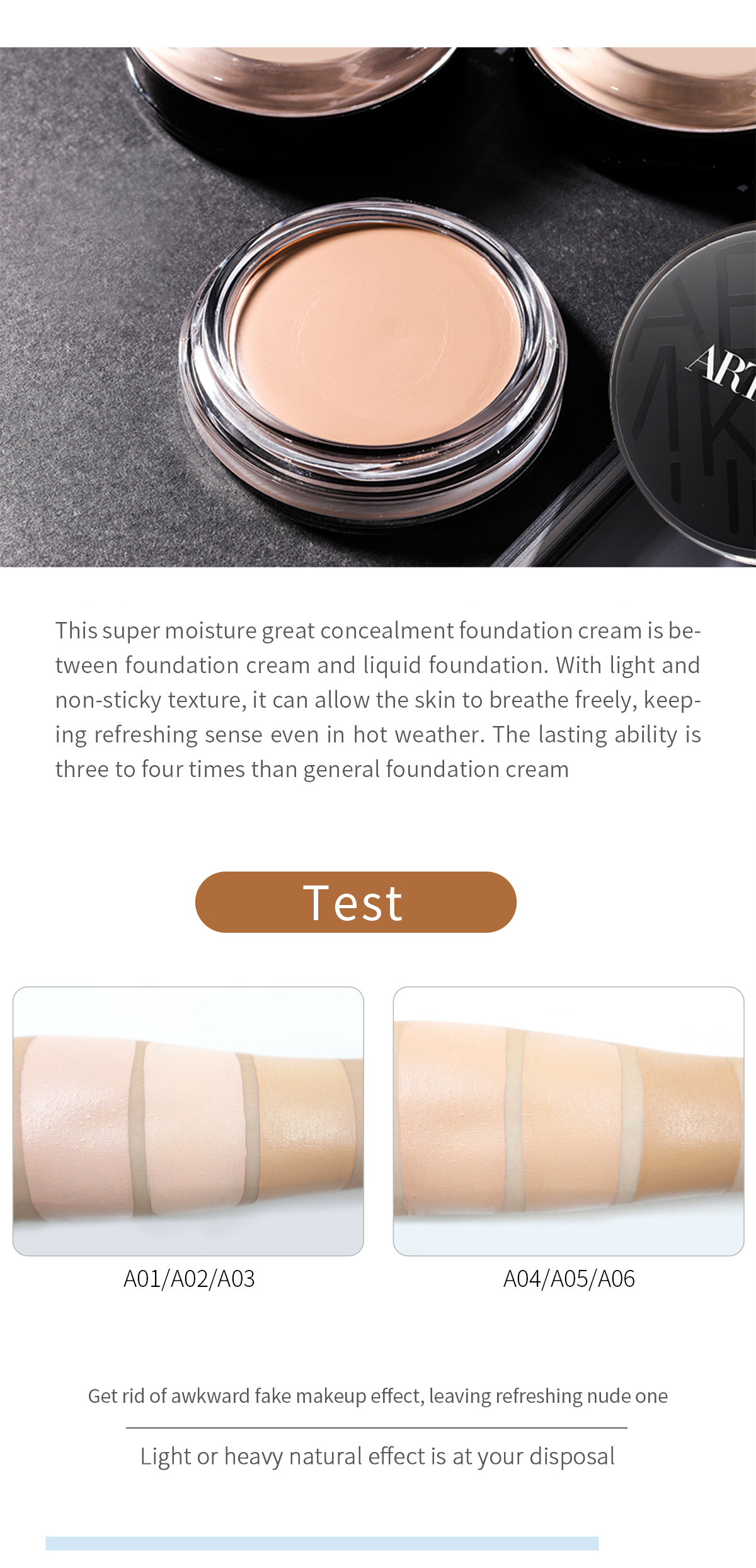 Vegan Full Coverage Cream Foundation