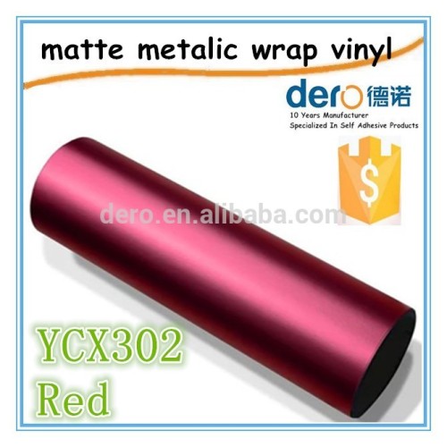 Dero red matte metallic vinyl car wrap