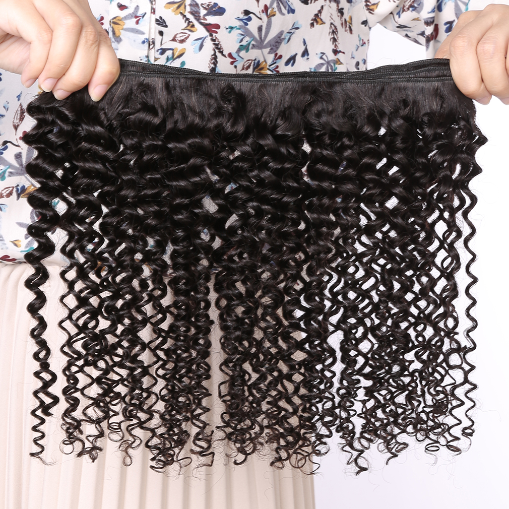 SPARK 10A Quality Remy Brazilian Kinky Curly Hair Bundles Hair Weave Single Bundles