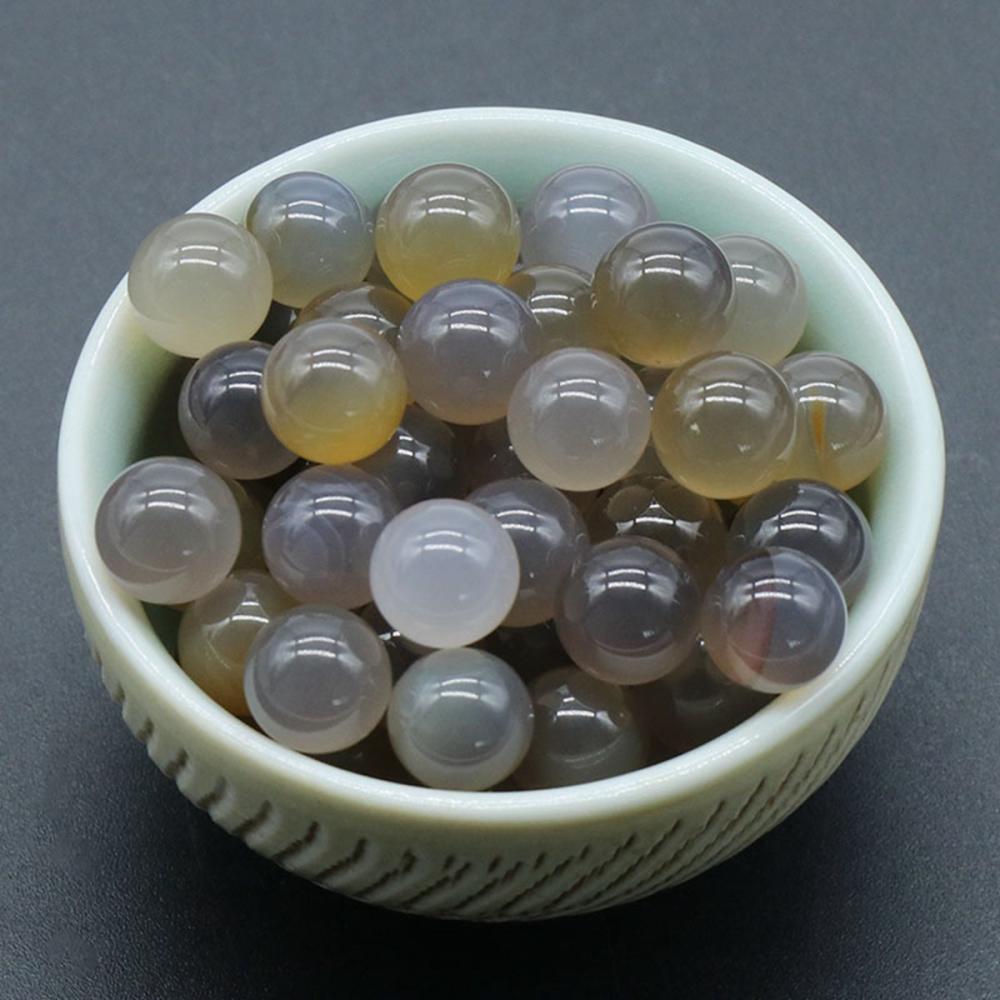 Boules de chakra d&#39;agate grise 16 mm pour la décoration de la maison de méditation
