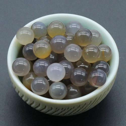 16MM Grey Agate Chakra Balls for Meditation Home Decoration