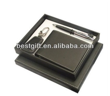 pen keychain gift set, pen keychain card holder gift set, pen keychain notebook gift set, business gift set
