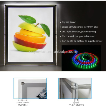 High quality RGB control crystal frame led light box