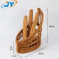 handweaved plastic rattan bread basket storage basket