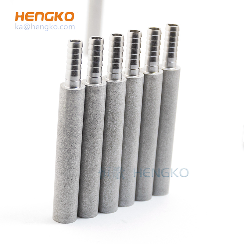 stainless steel air aeration carbonation diffusion stone 2 um, fittings for 1/4 inches tubing