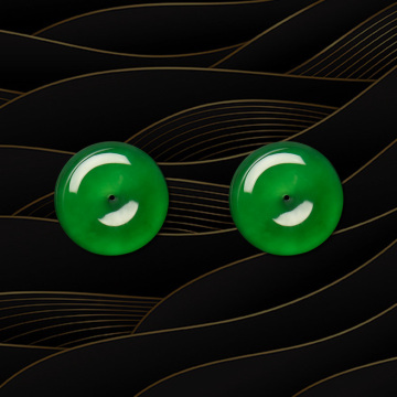 Jade lucky round Pendant Natural Maya Jadeite