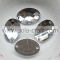 Onsale facettierte ovale Diamantperlen im flachen Schliff 13 * 18 mm künstliche Acryl-Tropfenperlen aus Acryl