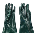 Guantes recubiertos de PVC verde Acabado liso 35 cm