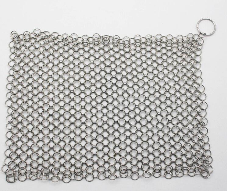 Scrubber Chainmail esfregador de ferro fundido