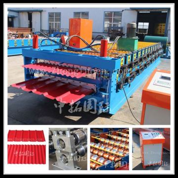 nigeria double layer roll former machine ,trapezoid metal roof sheet