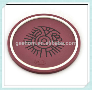 recycled rubber coaster custom 3d pvc coaster