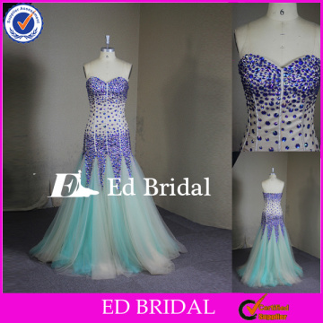 CN370 Real Picture Popular Designer Crystal Beaded Multi Color Prom Dresses 2014