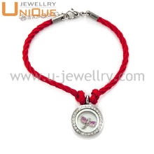 Promotional red strap locket bracelet for girls and children