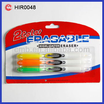 3PCS ERASABLE HIGHLIGHTER PEN