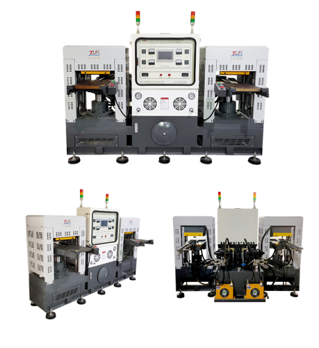 2-heads silicone hydraulic press case machine for sale