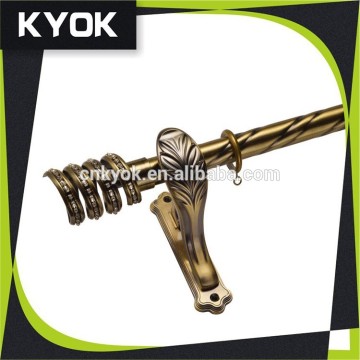 KYOK new designs double curtain rods factory & curtain rod accessory for roman curtain,curtain accessory finials