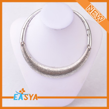 Simple Silver Plated Women Chunky Necklace Wholesale