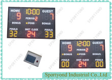 College basketball scoreboards with sport wireless basketball score board led display