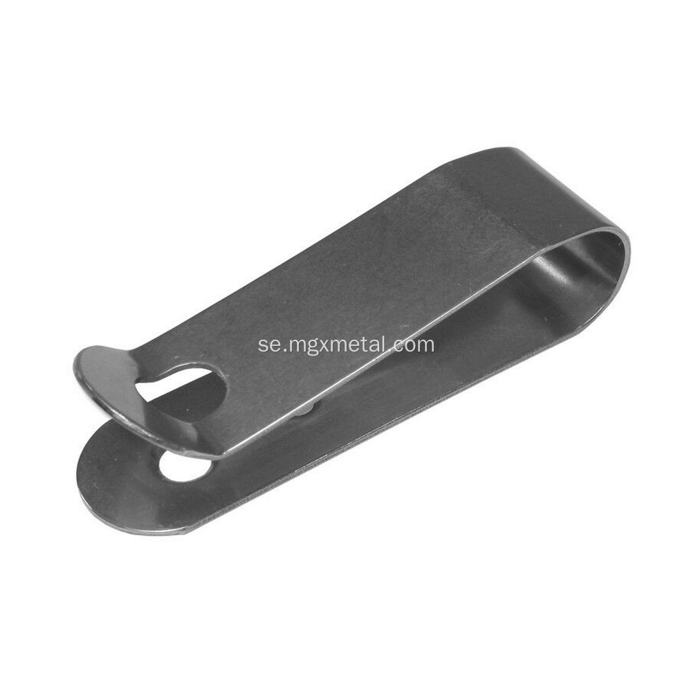 Zink Plated Silver Spring Steel Belt Clip