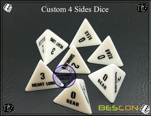 Custom 4 Sides Dice-2 Custom 4 Sides Dice-2