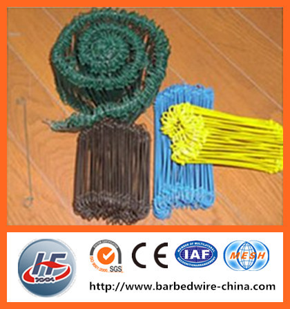 Plastic coated wire loop ties/single loop baling wire ties/double end loop tie wire