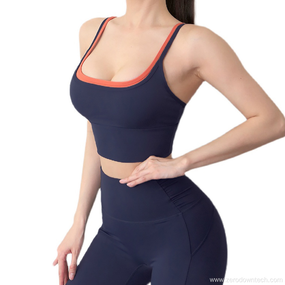 New fa-ke two-piece yoga bra trousers