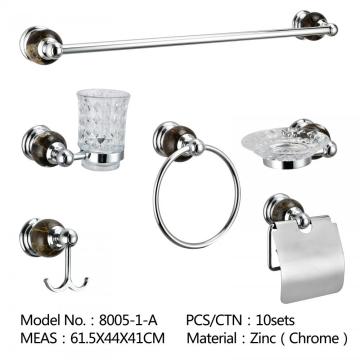 Chrome New Design Square with Zinc Material bath bathroom accessories set