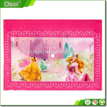 Clear plastic file folder with fastener, pp file folder,plastic pockets file folder