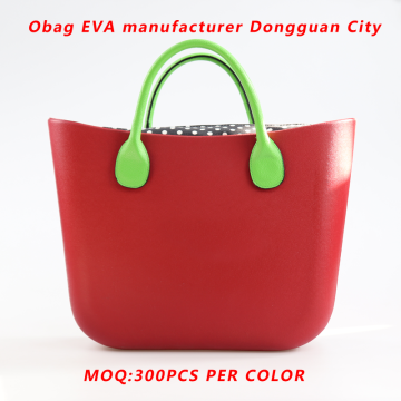 Custom Obag Dots Canvas Inner Bags PU handle