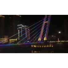 luces de montaje lineal de cable de puente al aire libre