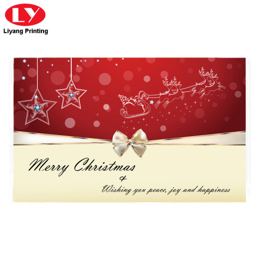 Merry Christmas Gift Card Printing With Custom Desgin