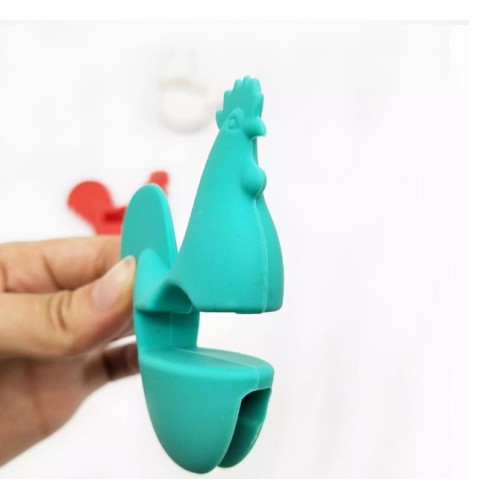 Kookgereedschap Siliconen Rooster Vorm Pot Clips Holder