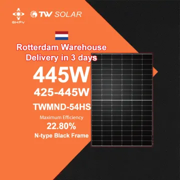 Eu Rotterdam Stock: Tongwei Solar Panels - Specifications and Features of N-Type TW Solar Modules in Black Frame